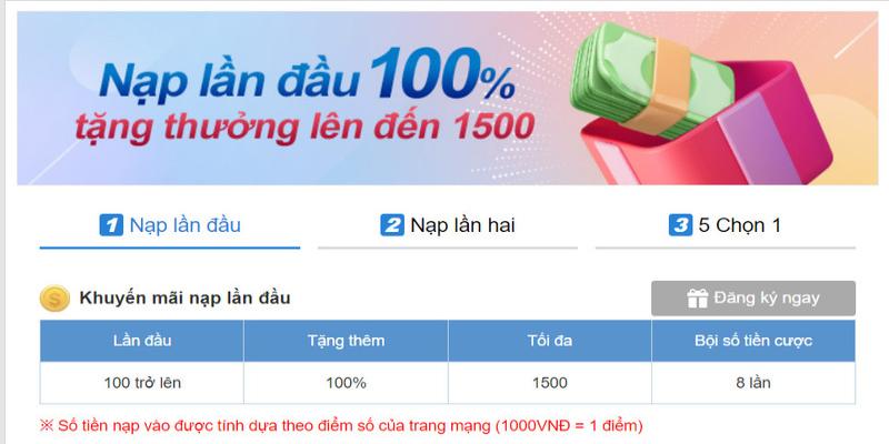 Khuyến mãi Kubet88 nạp lần đầu